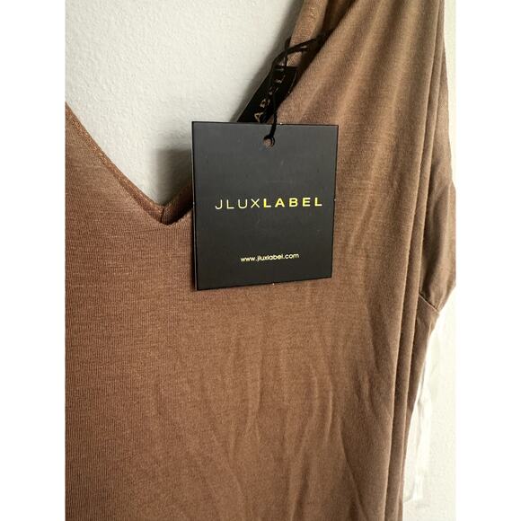 J Lux Label Brown Strappy Maxi Dress Size‎ Large - Picture 2 of 8